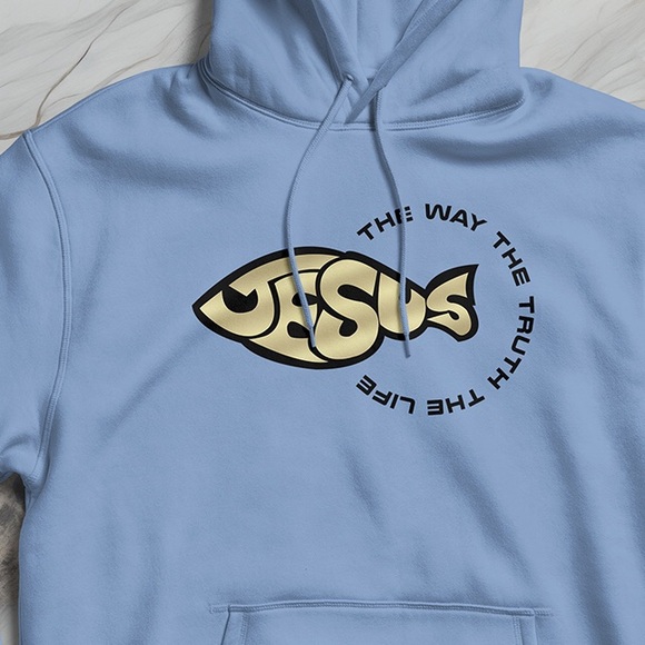 Men’s Hoodie Jesus Christ Christian Faith Bible Verse Sweatshirt - Picture 2 of 3